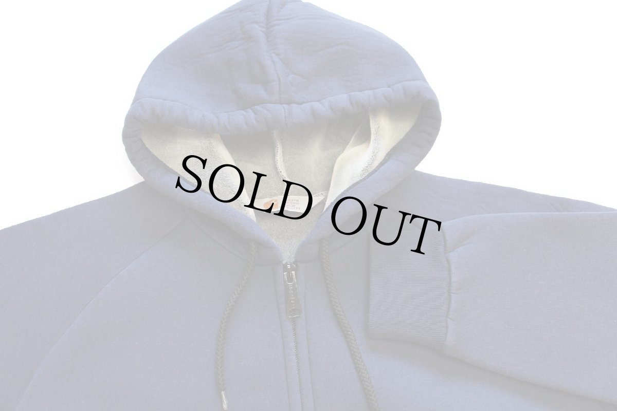 画像3: トルコ製 carharttカーハート W CAR-LUX HOODED THERMO SWEAT サーモライナー スウェット ジップパーカー 紺 (3)