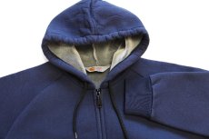 画像3: トルコ製 carharttカーハート W CAR-LUX HOODED THERMO SWEAT サーモライナー スウェット ジップパーカー 紺 (3)