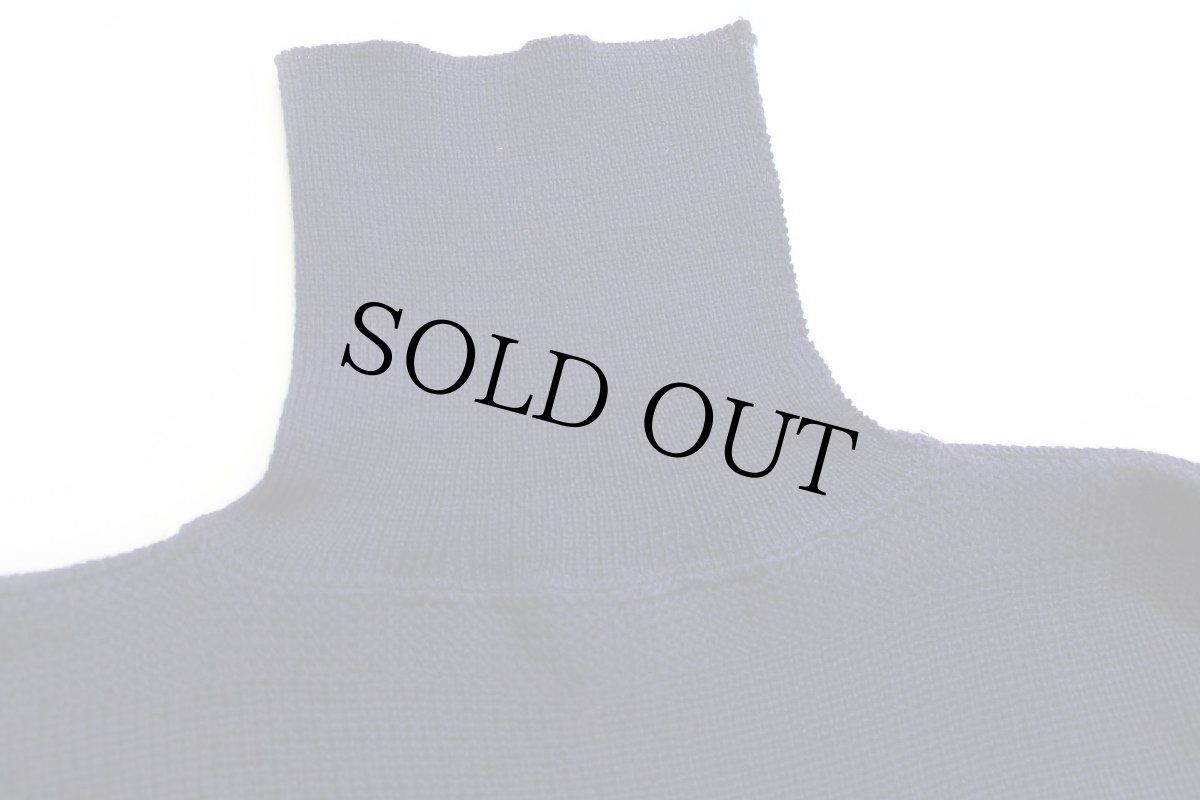 画像3: 80s イタリア軍 タートルネック 無地 ウールニット セーター 紺 1 (3)