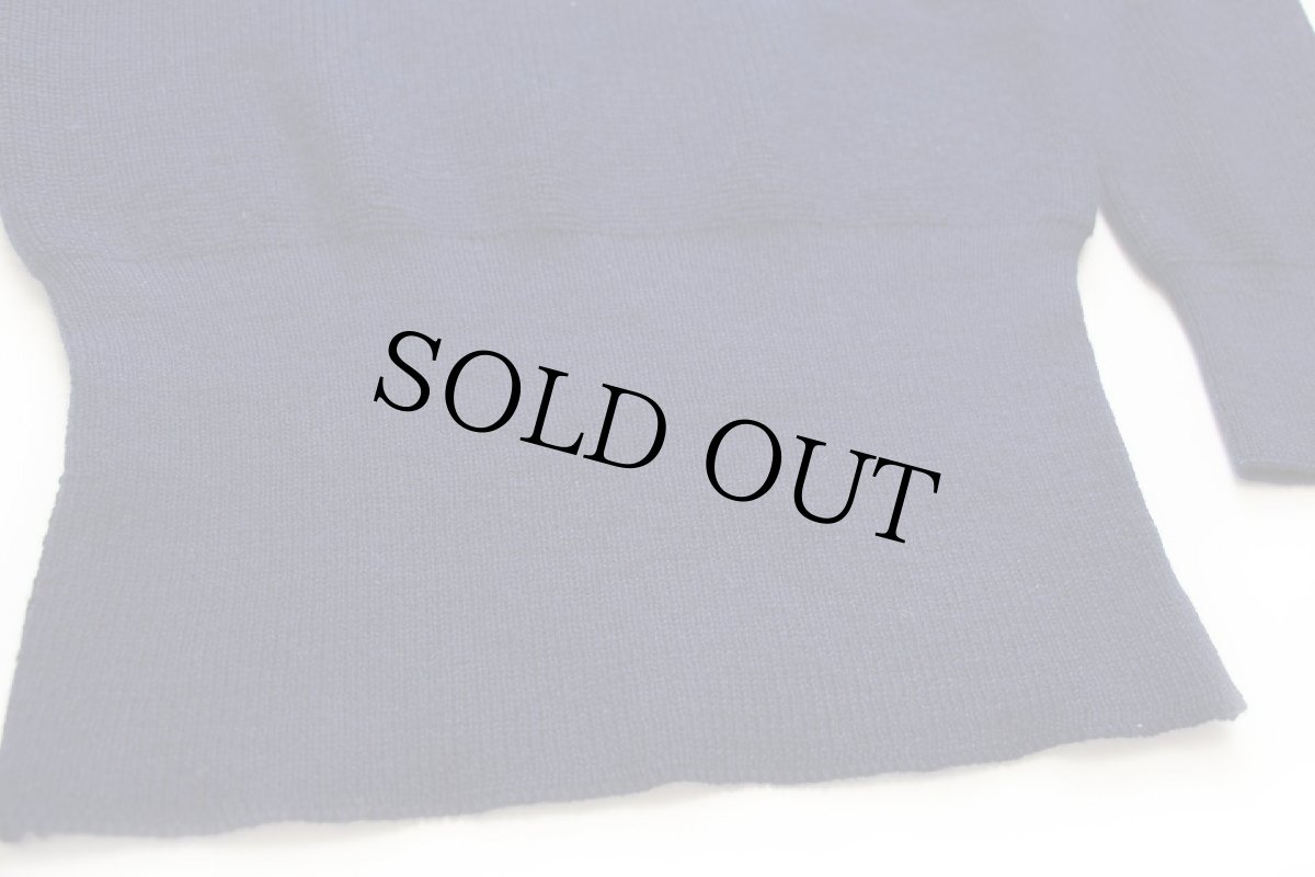 画像5: 80s イタリア軍 タートルネック 無地 ウールニット セーター 紺 1 (5)