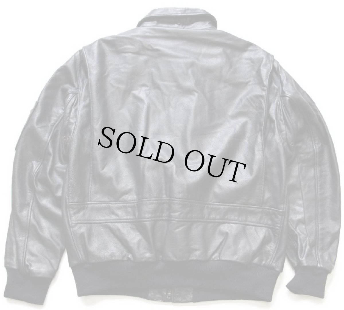 画像2: UNKNOWN A-2タイプ キルティングライナー フライト レザージャケット 紺 48 (2)