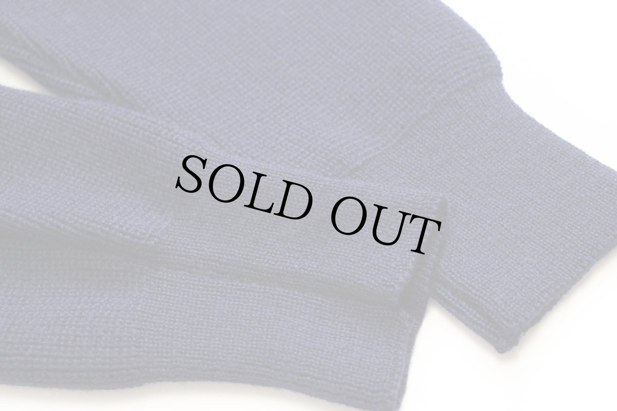 画像6: 80s イタリア軍 タートルネック 無地 ウールニット セーター 紺 1 (6)