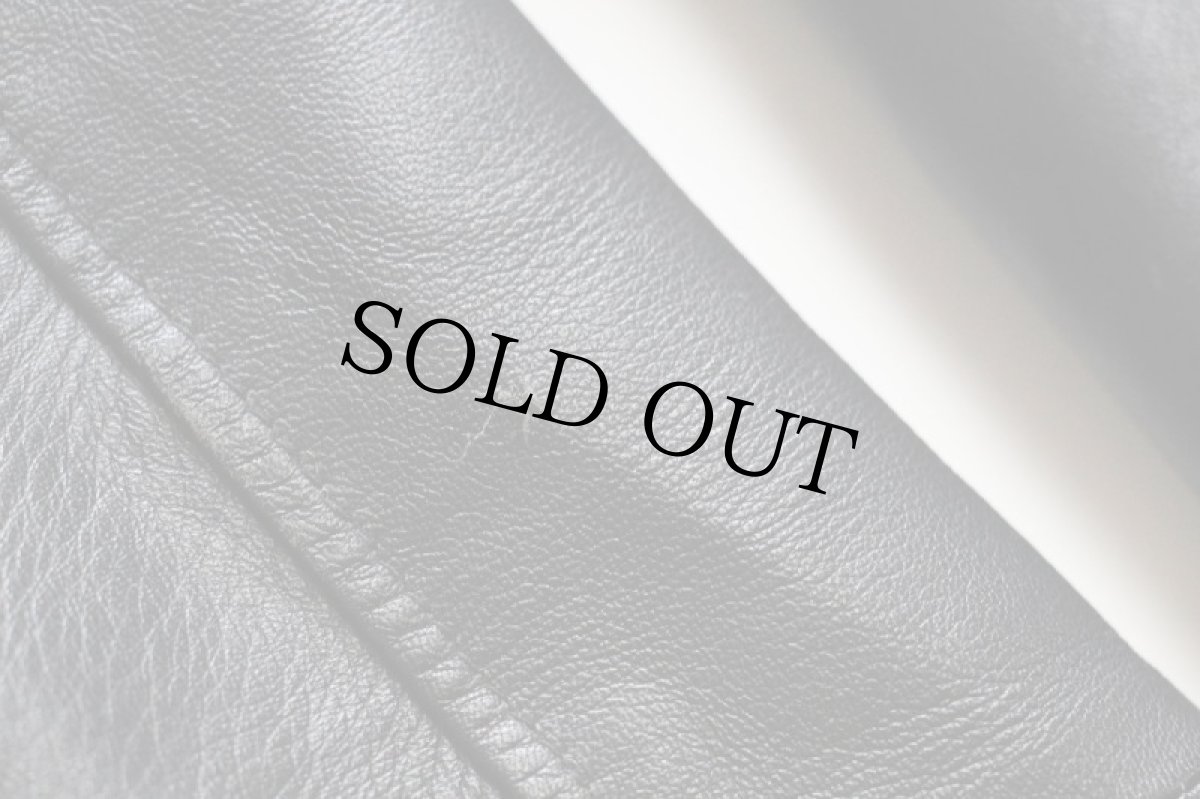 画像7: 90s イタリア製 WAKE ラムレザー ステンカラーコート 黒 XL★バルマカーン (7)