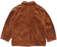 画像2: 80s イタリア製 SHARON FURS スエード レザーコート 茶 XL (2)