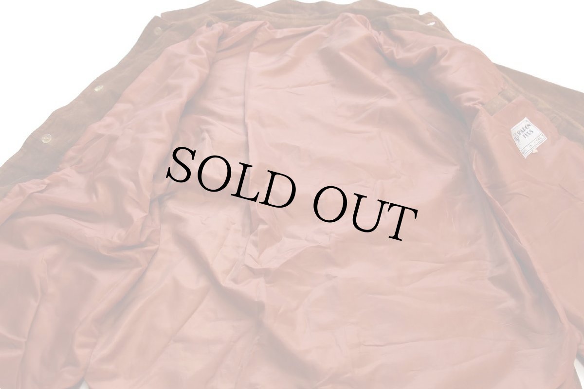 画像5: 80s イタリア製 SHARON FURS スエード レザーコート 茶 XL (5)