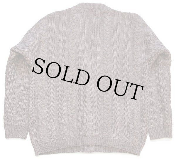 80s イタリア製 Moda Mio e Tue ケーブル編み ウール×アクリルニット