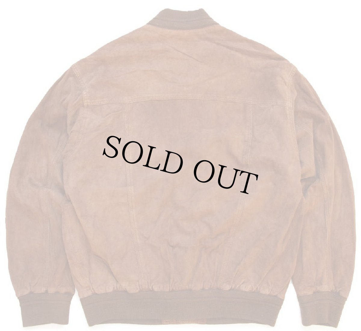 画像2: 90s UNKNOWN A-1タイプ ディアスキン スエード レザージャケット 焦げ茶 54★D (2)