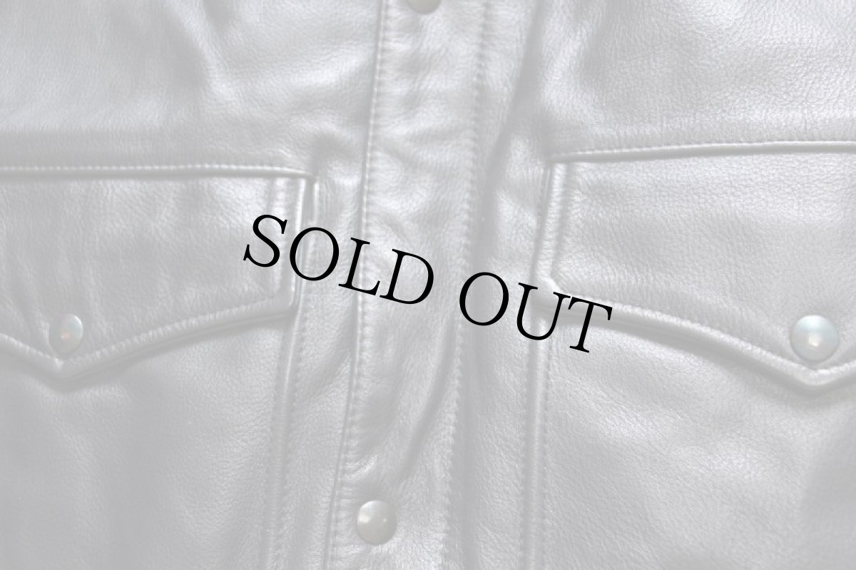 画像7: UNKNOWN A-2タイプ キルティングライナー フライト レザージャケット 紺 48 (7)