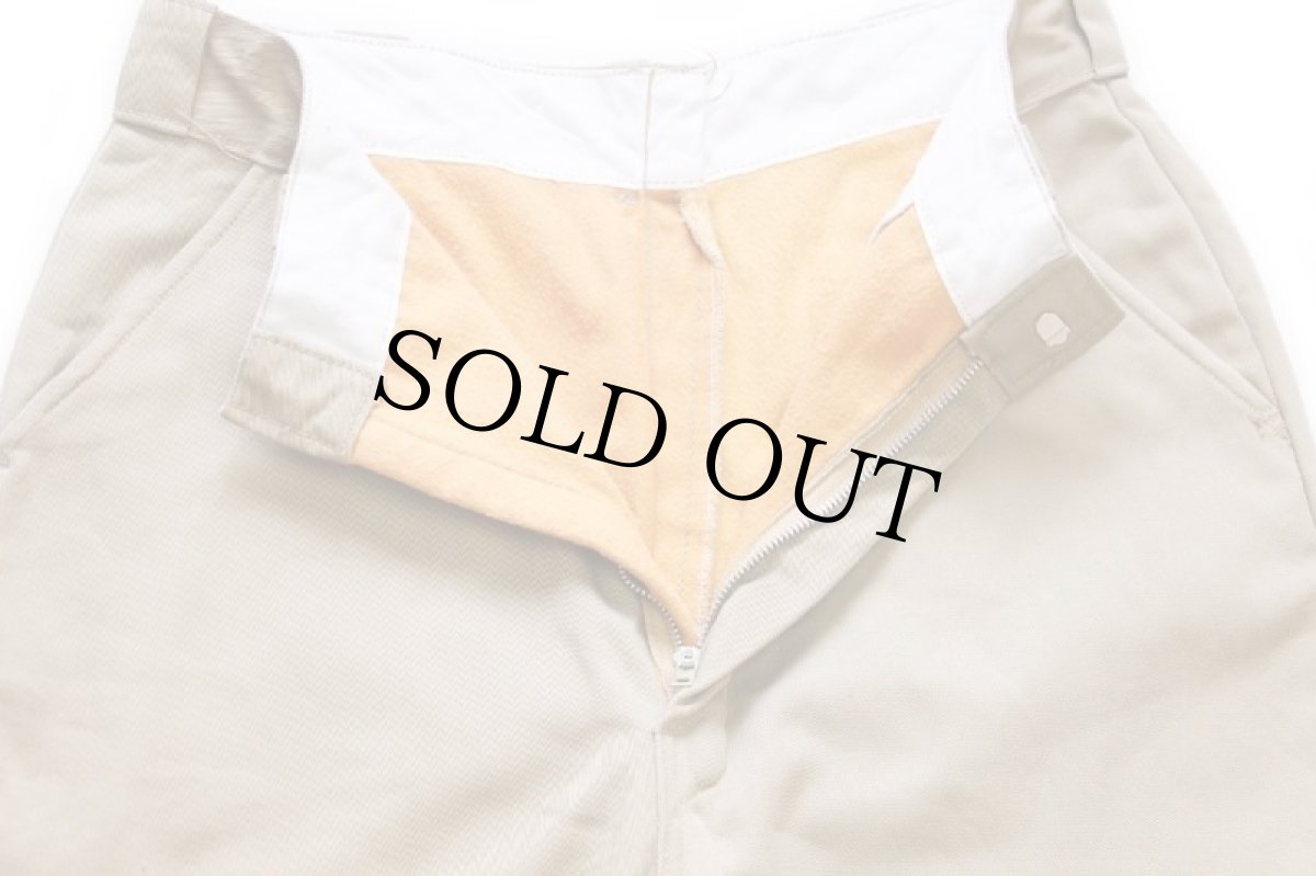 画像4: 70s L.L.Bean 筆記体タグ コットンライナー チノパン カーキ w32 (4)