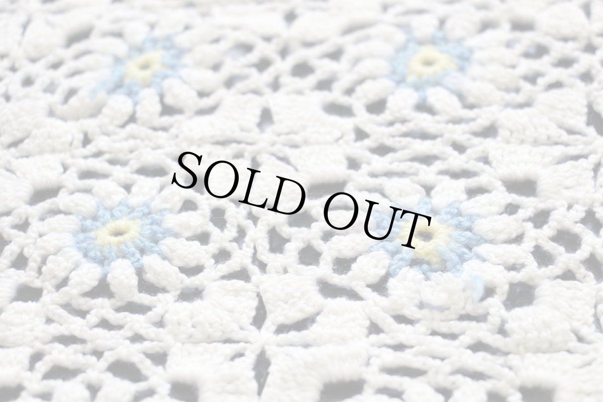 画像4: ハンドメイド カギ編み マルチカバー★クロシェ (4)