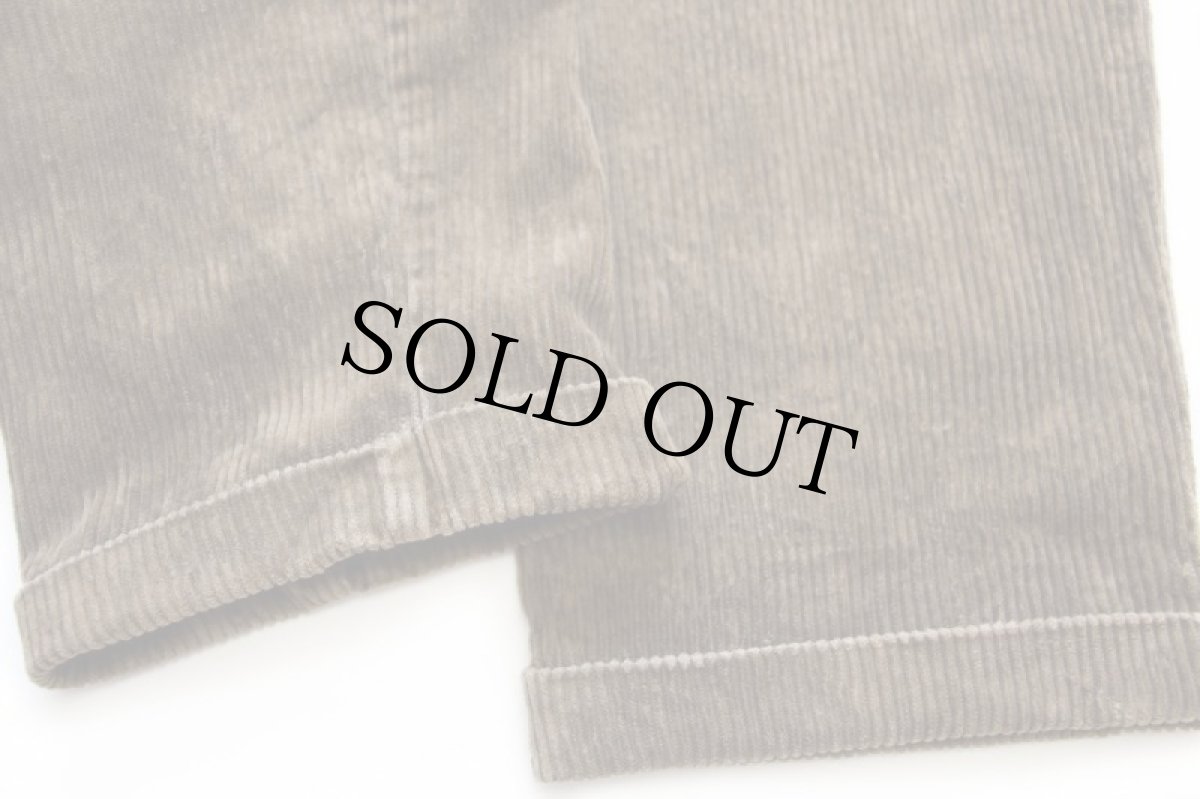 画像7: 90s GAPギャップ ツータック 太畝 コーデュロイパンツ グレーダークブラウン w33 L32 (7)