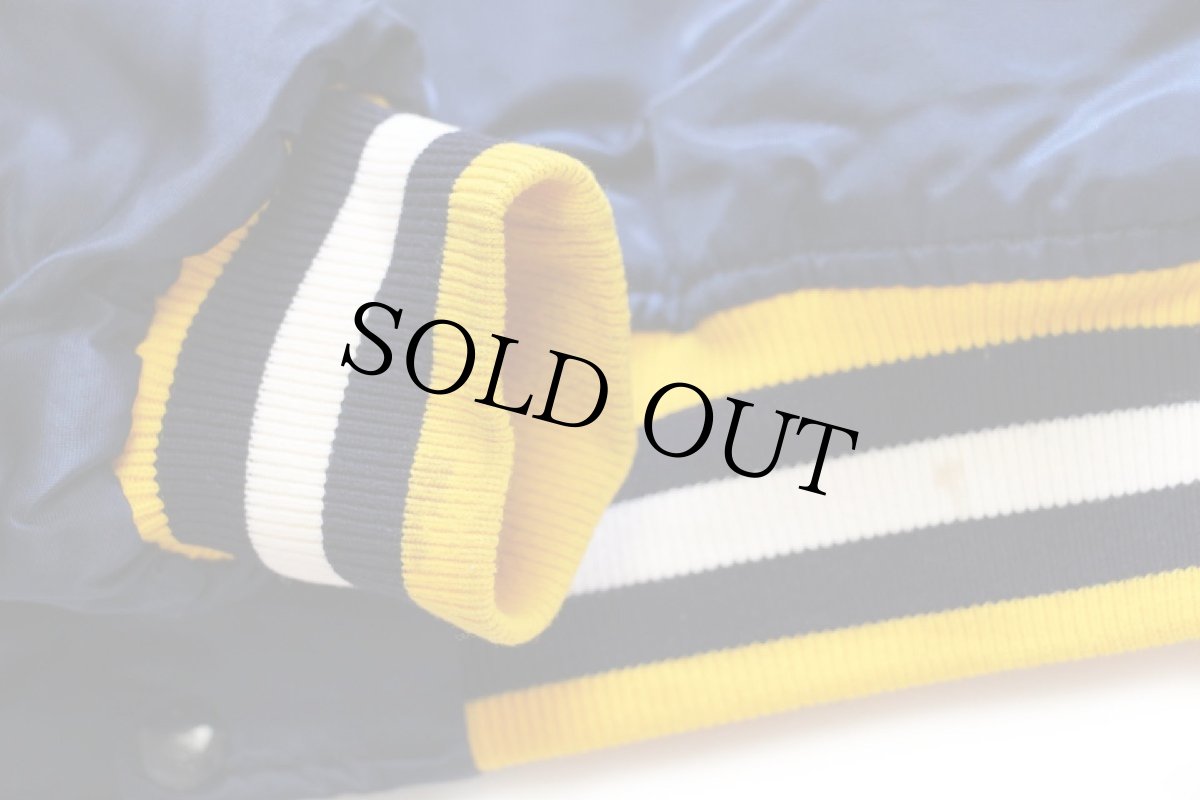 画像7: 90s USA製 STARTERスターター MICHIGAN キルティングライナー ナイロンスタジャン 紺 L (7)