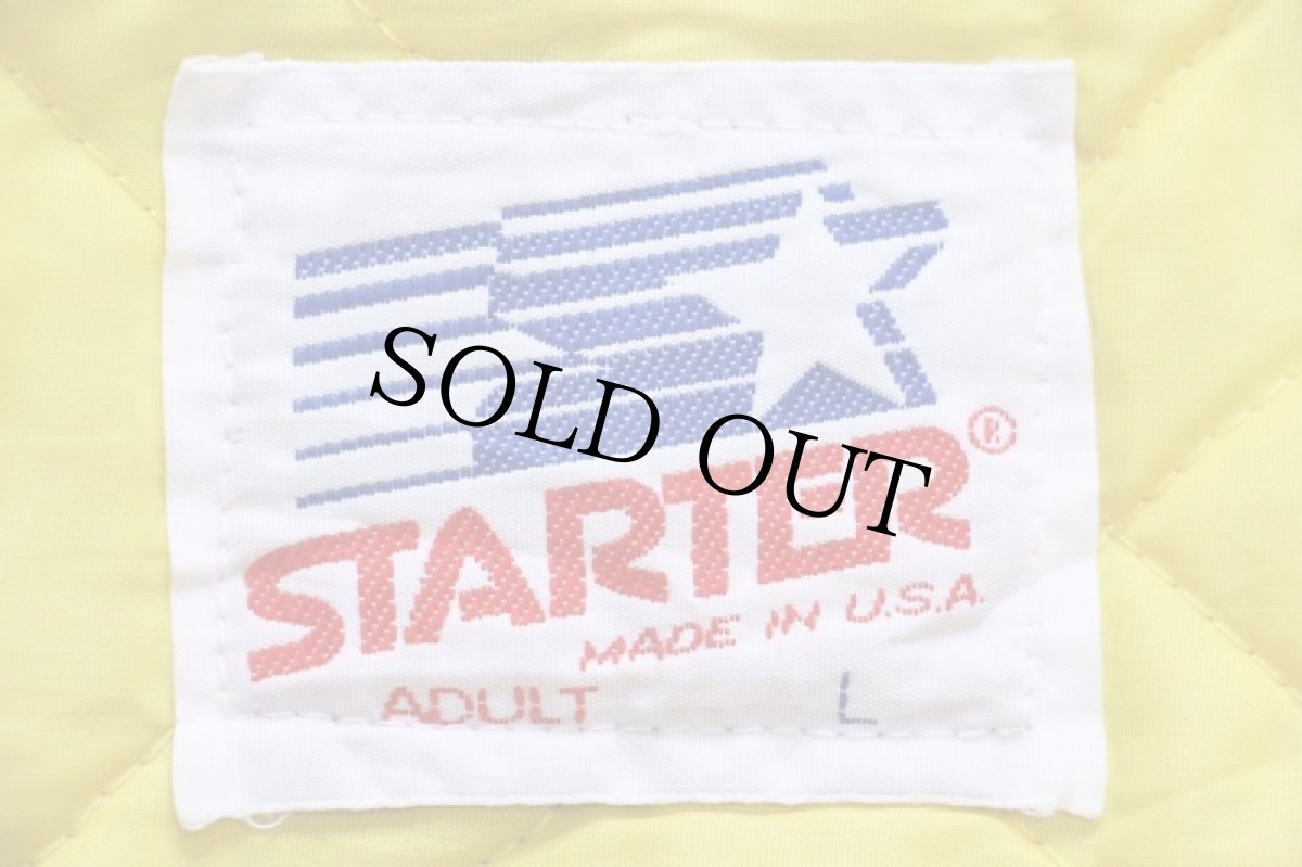 画像4: 90s USA製 STARTERスターター MICHIGAN キルティングライナー ナイロンスタジャン 紺 L (4)