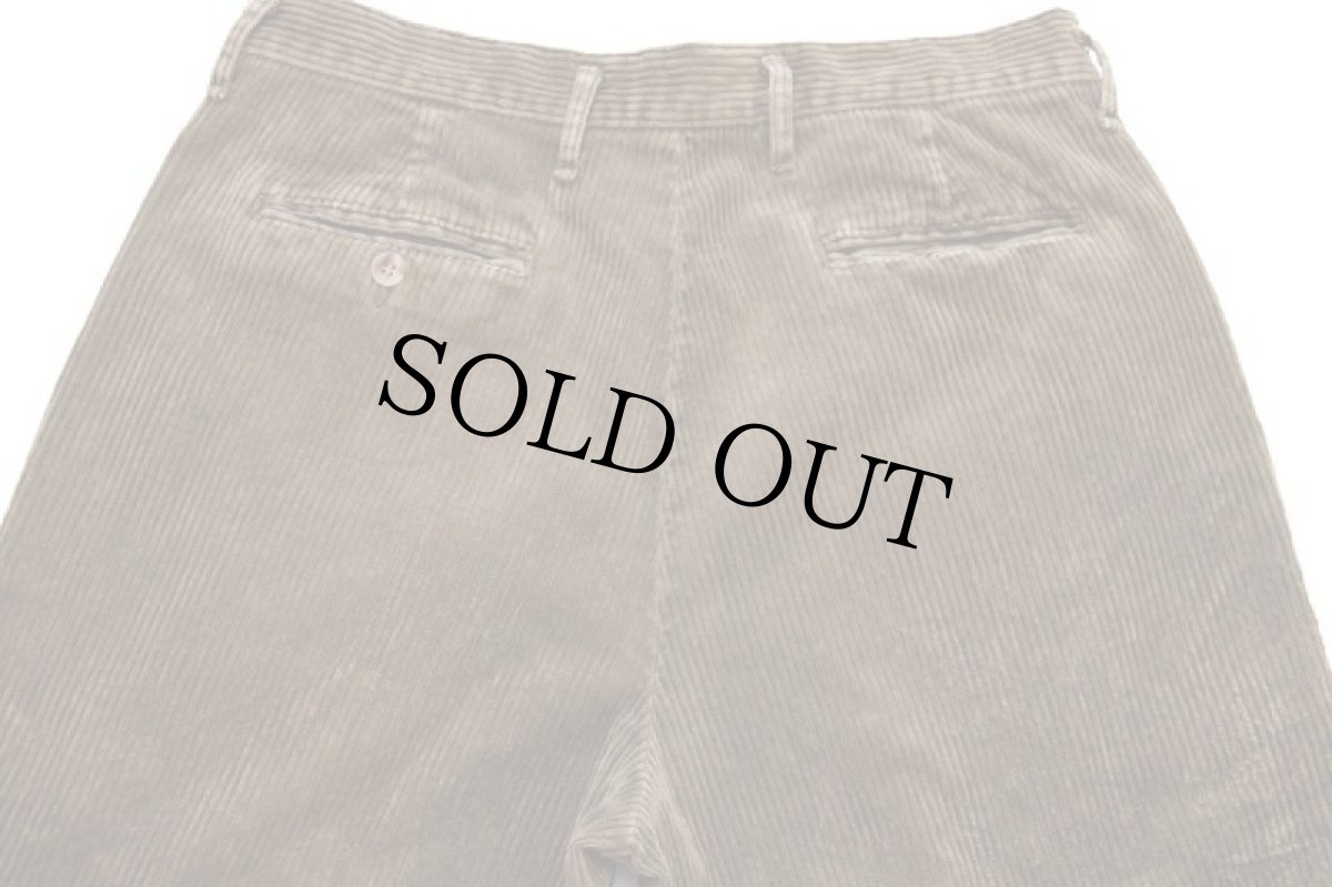 画像5: 90s GAPギャップ ツータック 太畝 コーデュロイパンツ グレーダークブラウン w33 L32 (5)