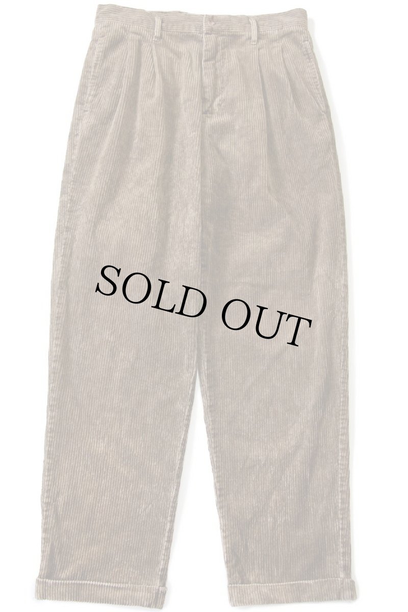 画像2: 90s GAPギャップ ツータック 太畝 コーデュロイパンツ グレーダークブラウン w33 L32 (2)