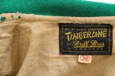 画像4: 50s TIMBERLINE Brill Bros レタードパッチ付き メルトン ウールスタジャン 緑×黄 38 (4)