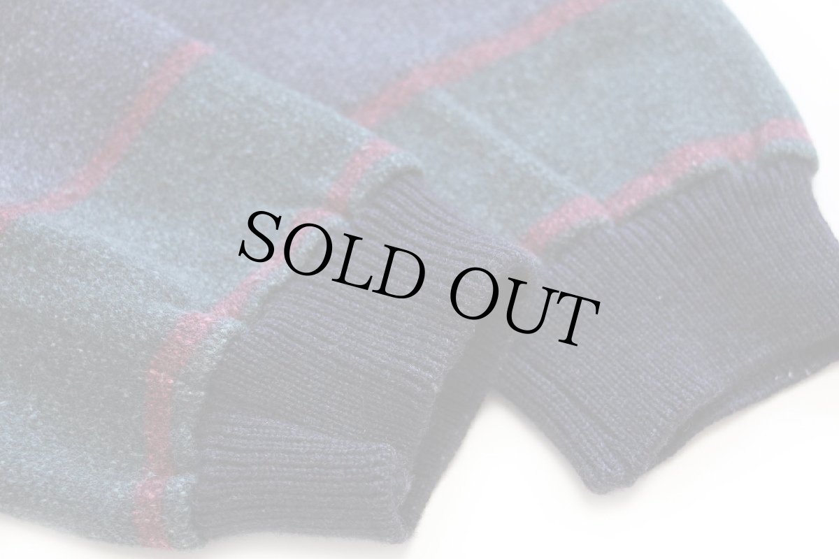 画像6: 90s イタリア製 FORT&MADOX ランダムボーダー ラムウール×コットン混 ニット カーディガン M (6)