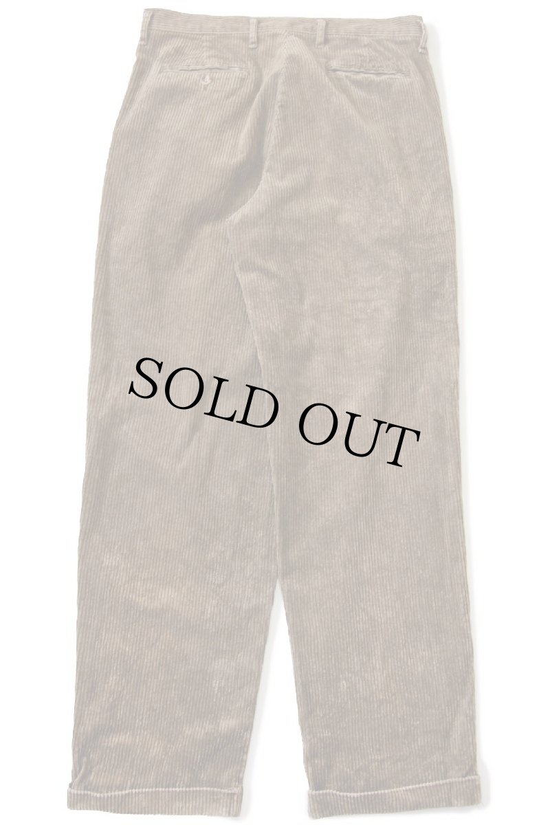 画像3: 90s GAPギャップ ツータック 太畝 コーデュロイパンツ グレーダークブラウン w33 L32 (3)