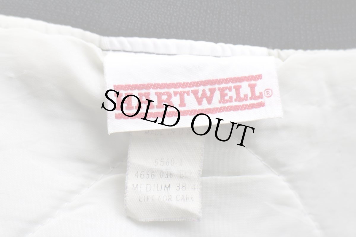 画像5: 90s USA製 HARTWELL Sam Hill Oil コンボイ トラック 刺繍 キルティングライナー ナイロンジャケット 黒 M (5)