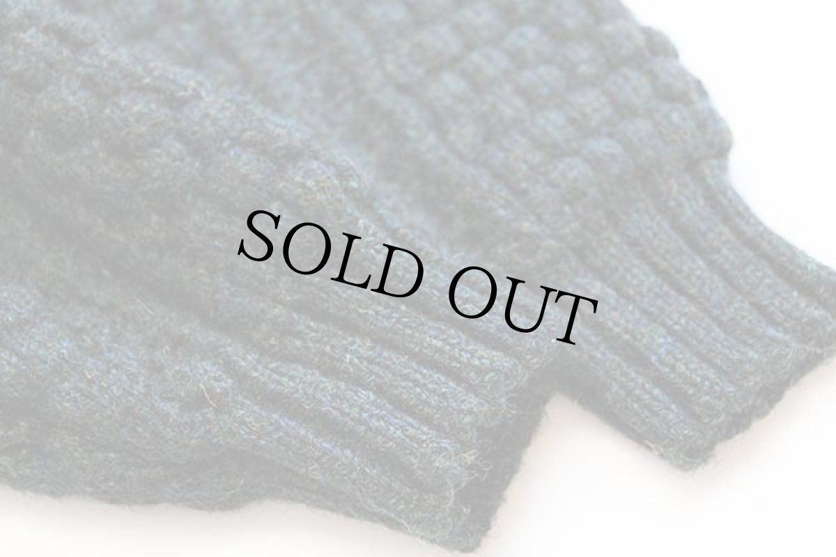 画像6: アイルランド製 classical culture by Rossan ケーブル編み ウールニット カーディガン 深緑★フィッシャーマン (6)