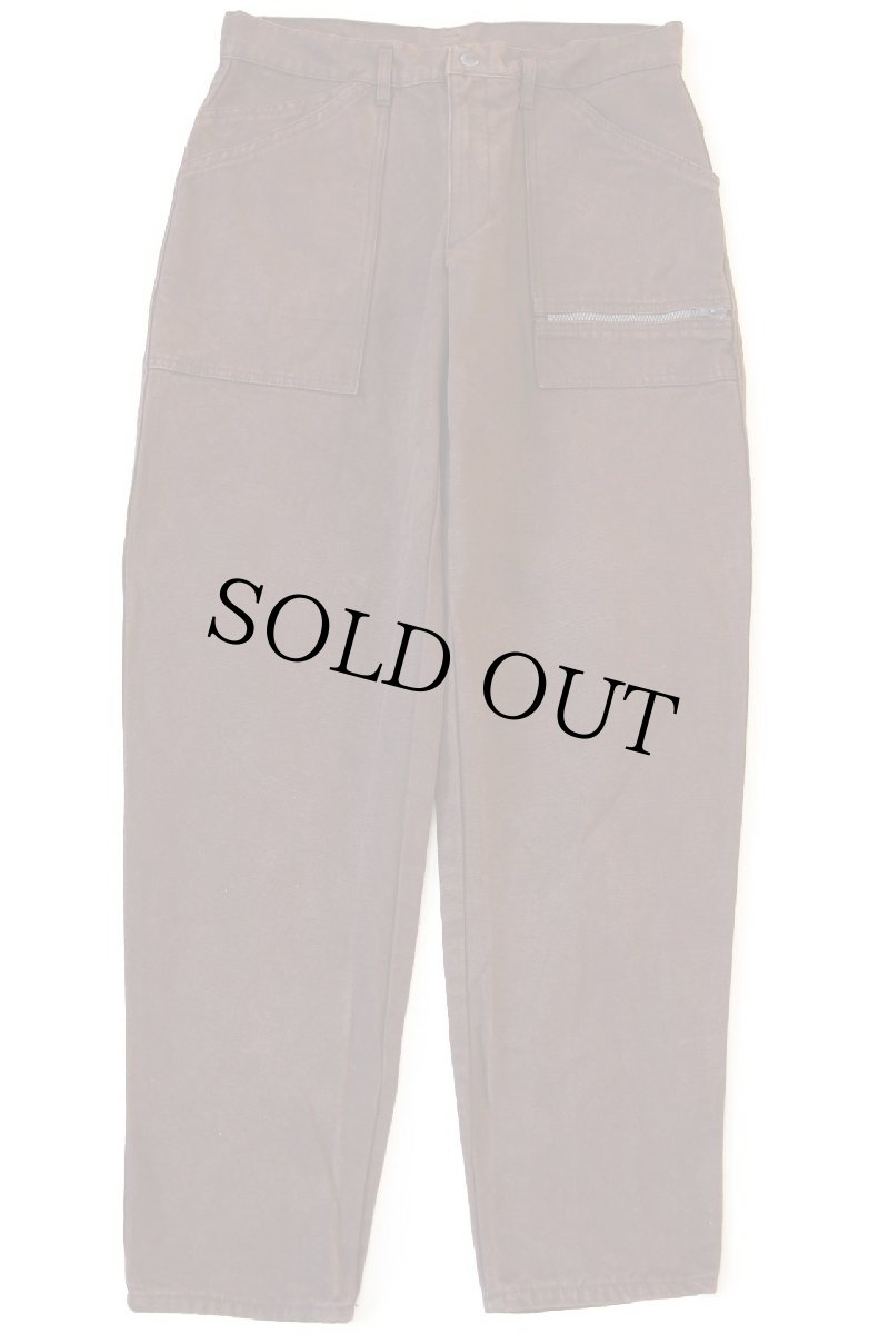 画像2: 90s イタリア製 FIORUCCI ベイカータイプ ダック地 ワークパンツ 焦げ茶 44 (2)