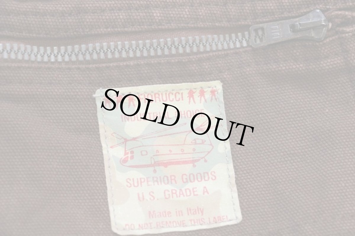 画像7: 90s イタリア製 FIORUCCI ベイカータイプ ダック地 ワークパンツ 焦げ茶 44 (7)