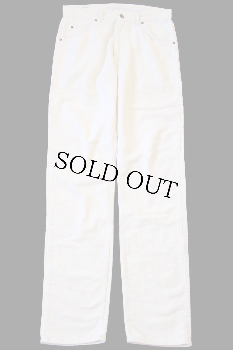 画像2: 90s フランス製 Levi'sリーバイス 615 コットン モールスキンパンツ オフホワイト W31 L34★ユーロ (2)