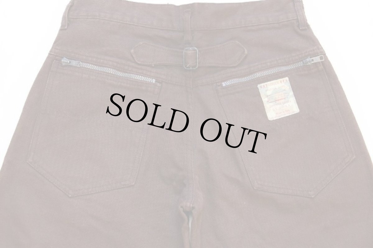 画像5: 90s イタリア製 FIORUCCI ベイカータイプ ダック地 ワークパンツ 焦げ茶 44 (5)