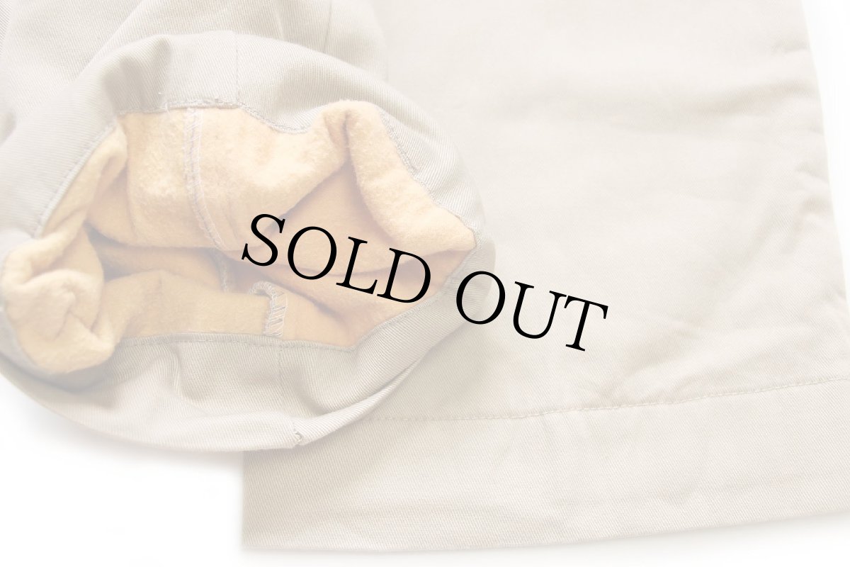 画像7: 70s L.L.Bean 筆記体タグ コットンライナー チノパン カーキ w32 (7)