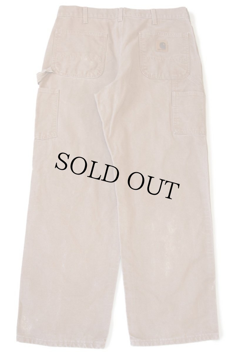 画像3: 00s USA製 carharttカーハート ダック地 ペインターパンツ 茶 w36 L30 (3)