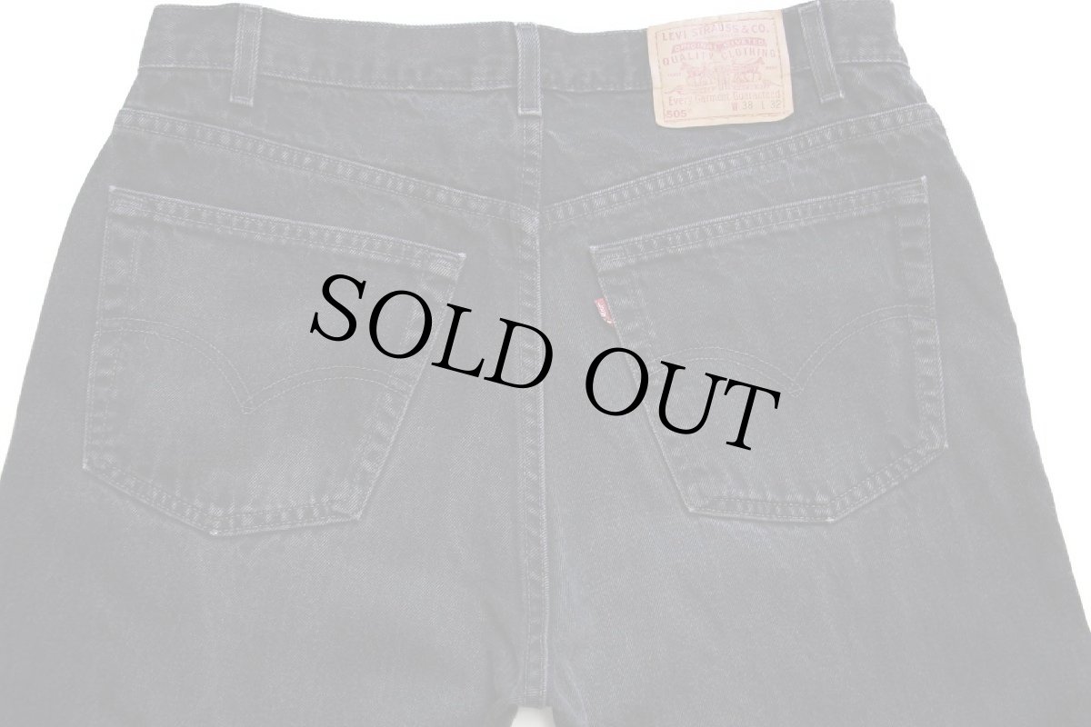 画像5: 90s USA製 Levi'sリーバイス 505 ブラック デニムパンツ w38 L32★63 (5)
