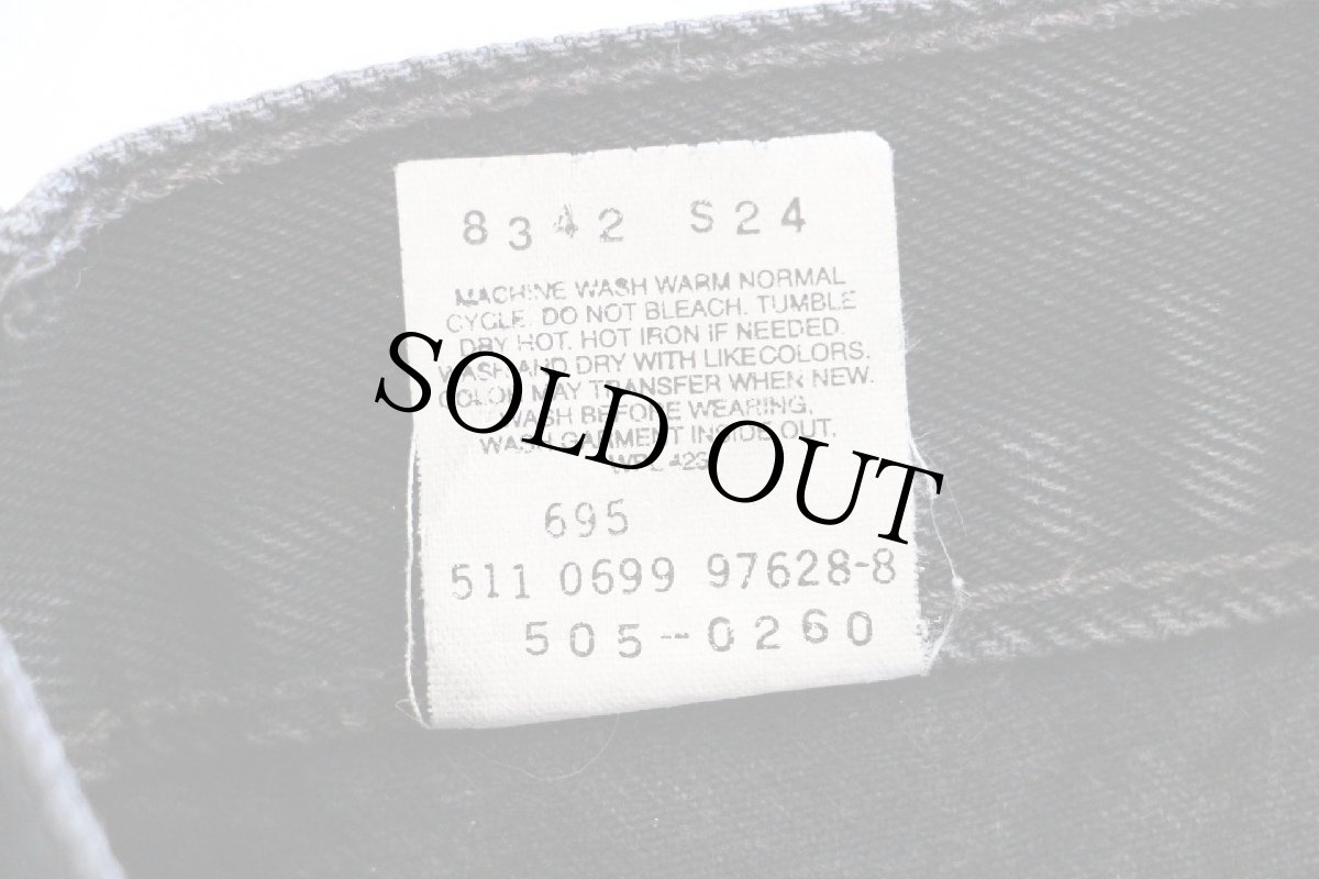 画像7: 90s USA製 Levi'sリーバイス 505 ブラック デニムパンツ w38 L32★63 (7)