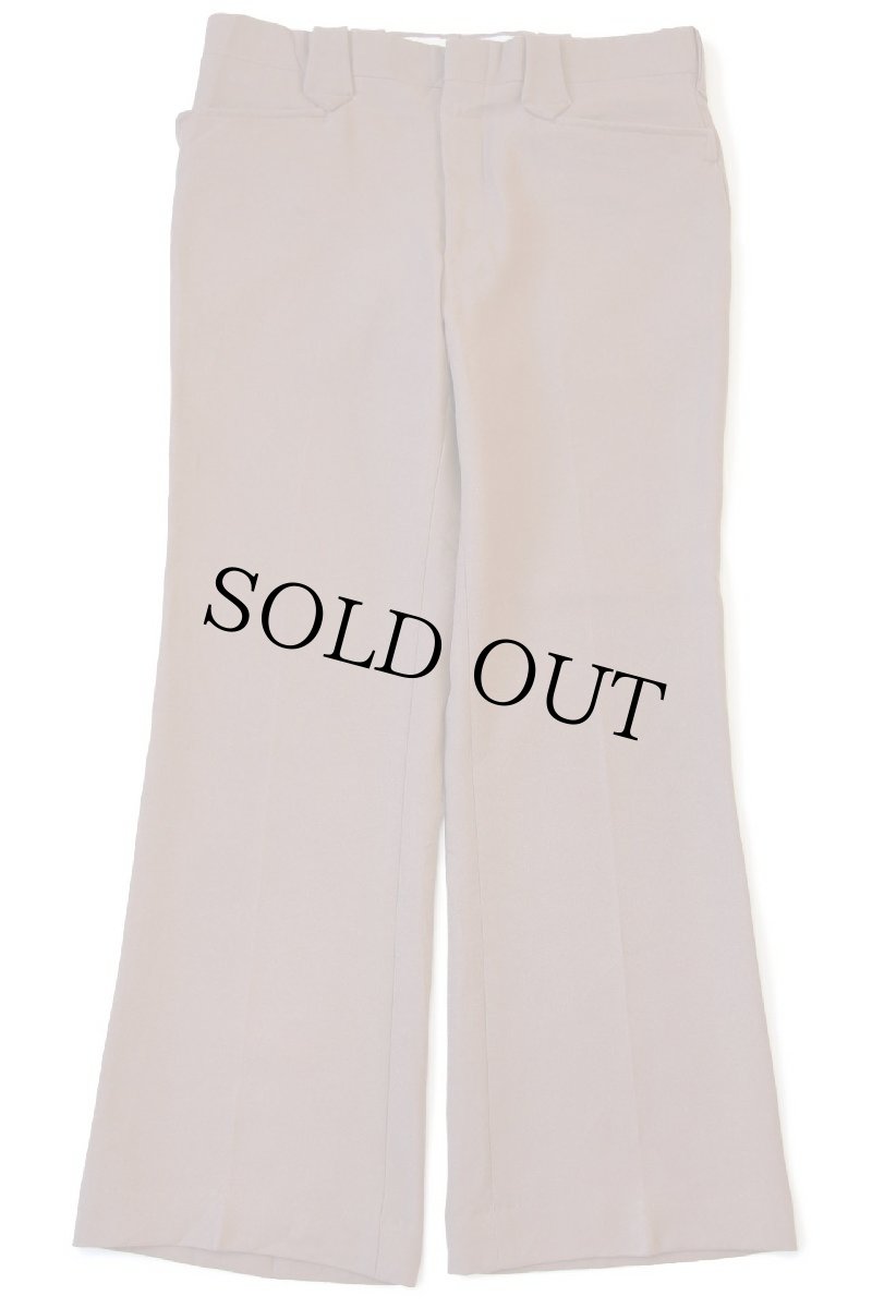 画像2: 60s HBARC フレア ポリエステル ランチパンツ 薄茶 w34 (2)