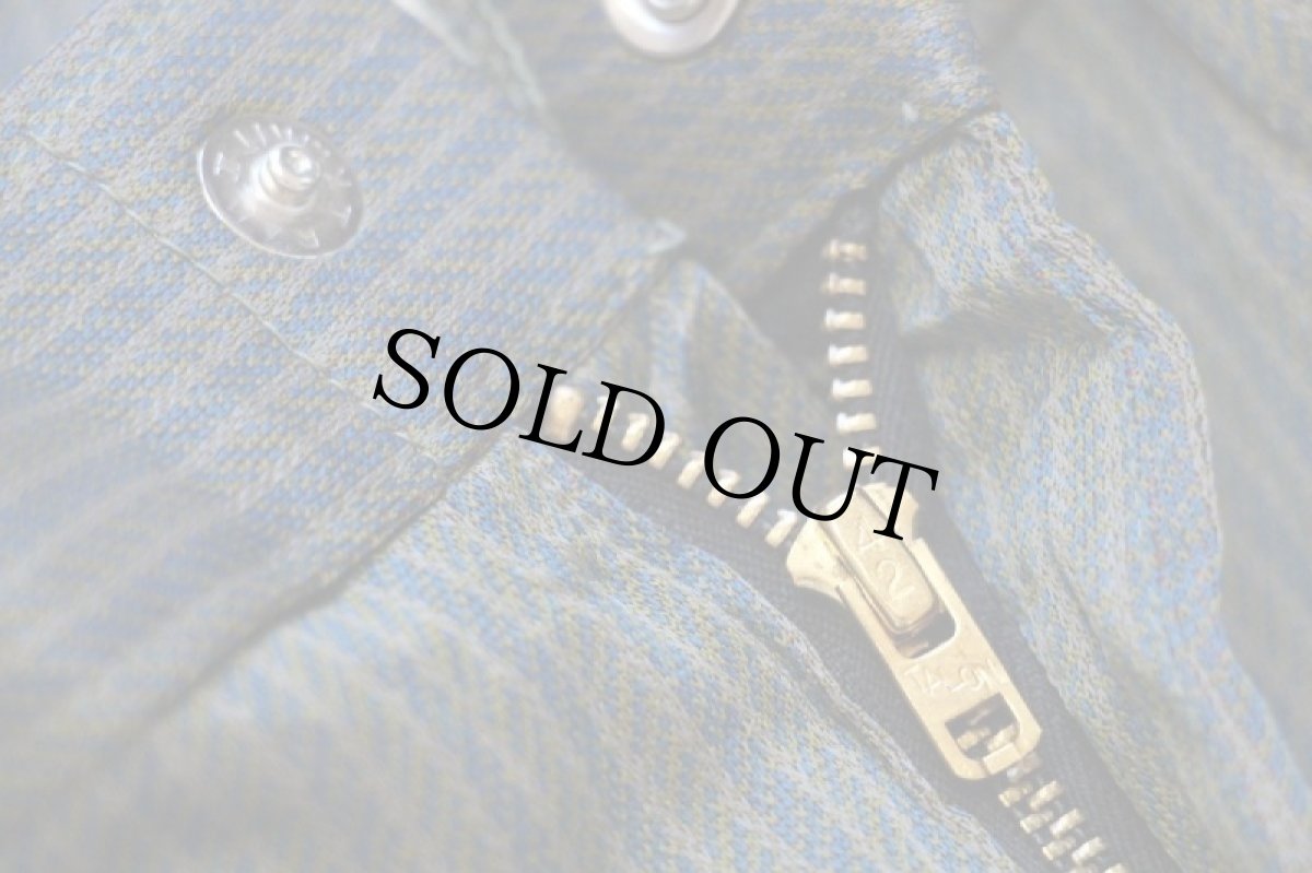 画像7: 60s HBARC 織り柄 ストライプ フレア ポリエステルパンツ w33 (7)