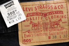 画像6: 90s USA製 Levi'sリーバイス 505 ブラック デニムパンツ w38 L32★63 (6)