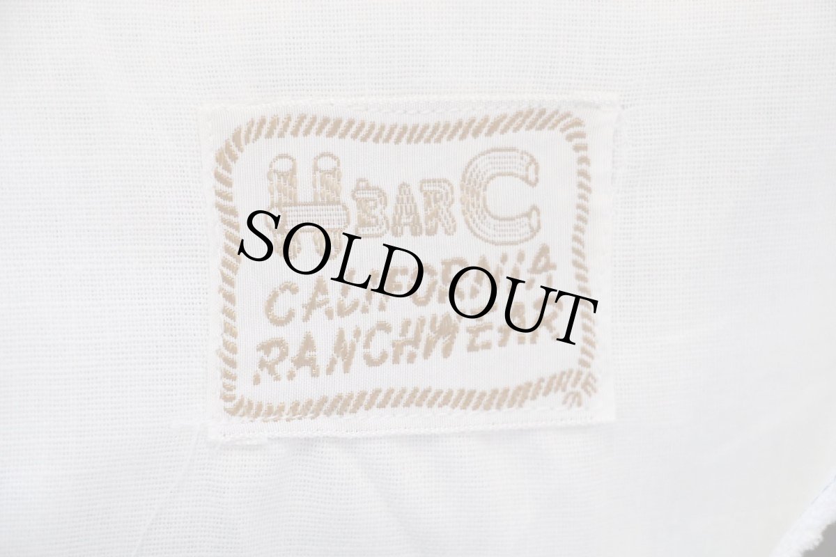 画像6: 60s HBARC 織り柄 ストライプ フレア ポリエステルパンツ w33 (6)