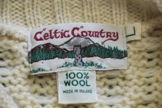 画像4: アイルランド製 Celtic Country ロールネック ケーブル編み ウールニット セーター ナチュラル L (4)