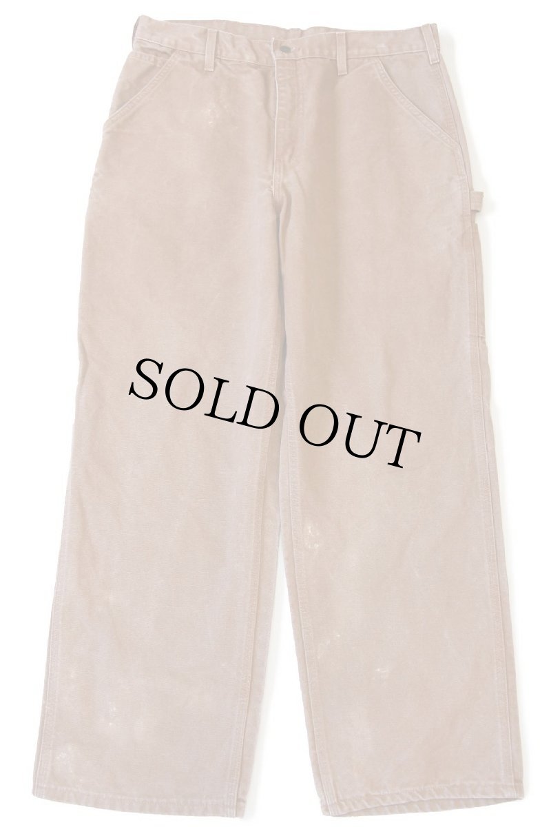 画像2: 00s USA製 carharttカーハート ダック地 ペインターパンツ 茶 w36 L30 (2)