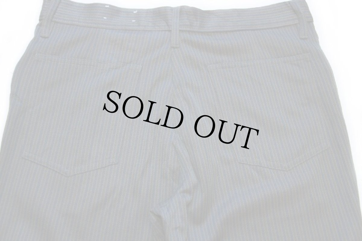 画像5: 60s HBARC 織り柄 ストライプ フレア ポリエステルパンツ w33 (5)