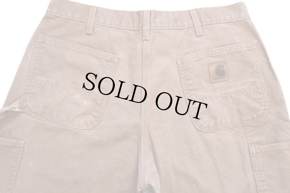 画像5: 00s USA製 carharttカーハート ダック地 ペインターパンツ 茶 w36 L30 (5)