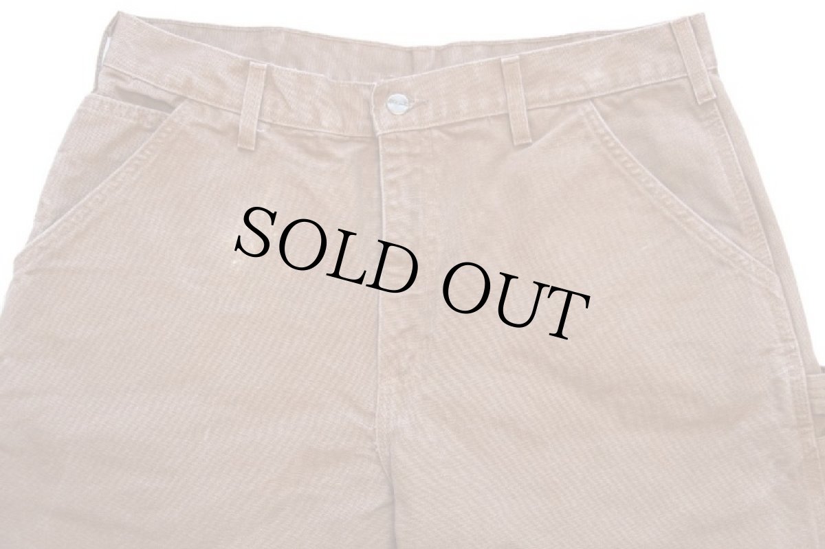 画像4: 00s USA製 carharttカーハート ダック地 ペインターパンツ 茶 w36 L30 (4)