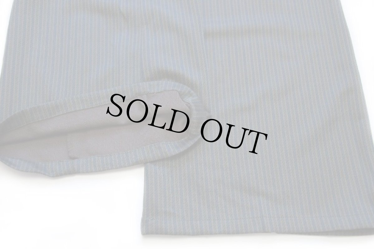 画像8: 60s HBARC 織り柄 ストライプ フレア ポリエステルパンツ w33 (8)