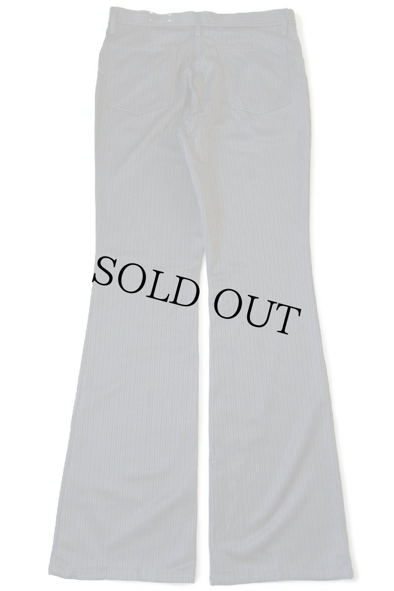 画像3: 60s HBARC 織り柄 ストライプ フレア ポリエステルパンツ w33 (3)