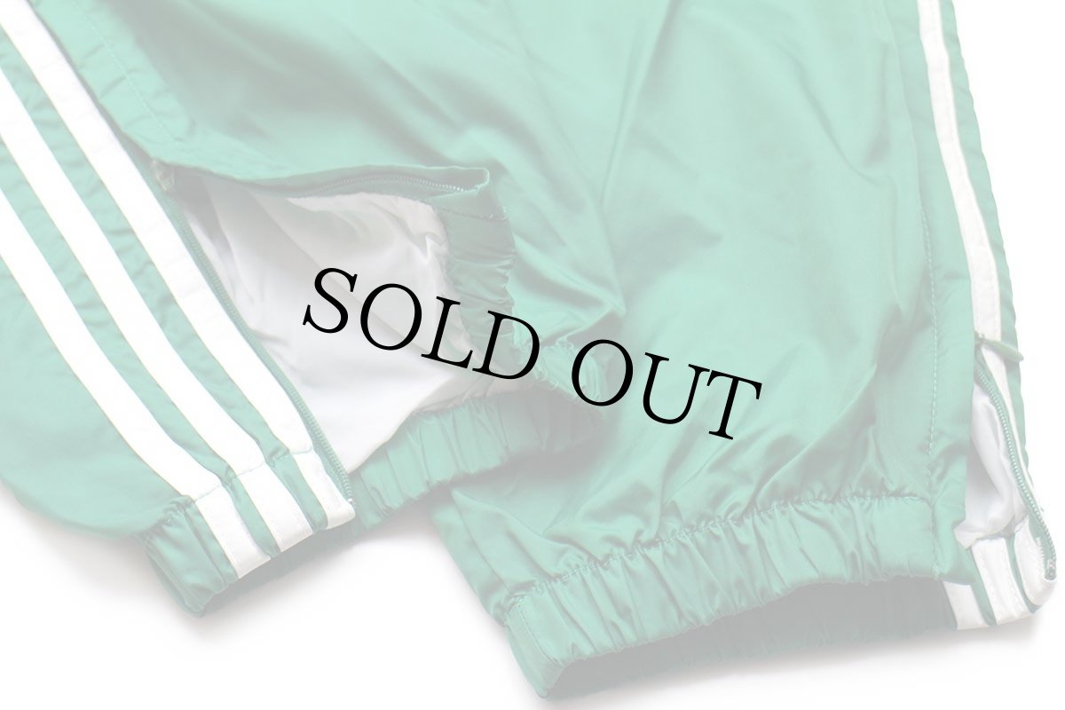 画像7: 00s adidasアディダス パフォーマンス ロゴ刺繍 ライナー付き ナイロン トラックパンツ 緑 L★ジャージ (7)