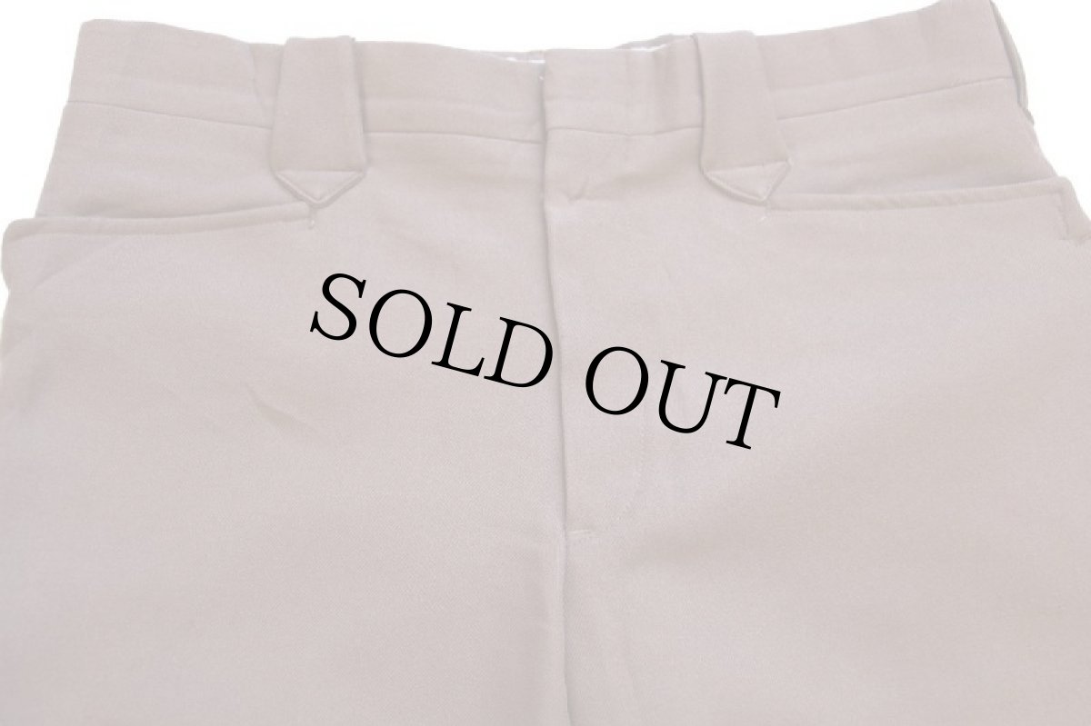 画像4: 60s HBARC フレア ポリエステル ランチパンツ 薄茶 w34 (4)