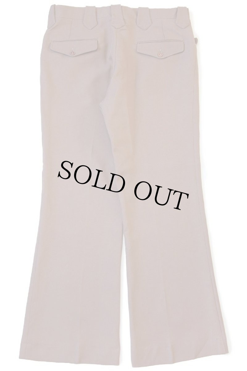 画像3: 60s HBARC フレア ポリエステル ランチパンツ 薄茶 w34 (3)