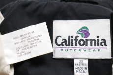 画像4: 00s California Sun microsystems ロゴ刺繍 チンスト付き ポリエステルジャケット 黒 2X (4)