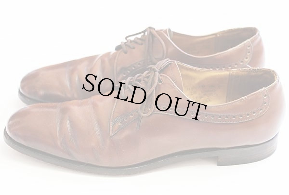 画像3: 80s 英国製 Church's チャーチ プレーントゥ レザーシューズ 茶★革靴 (3)