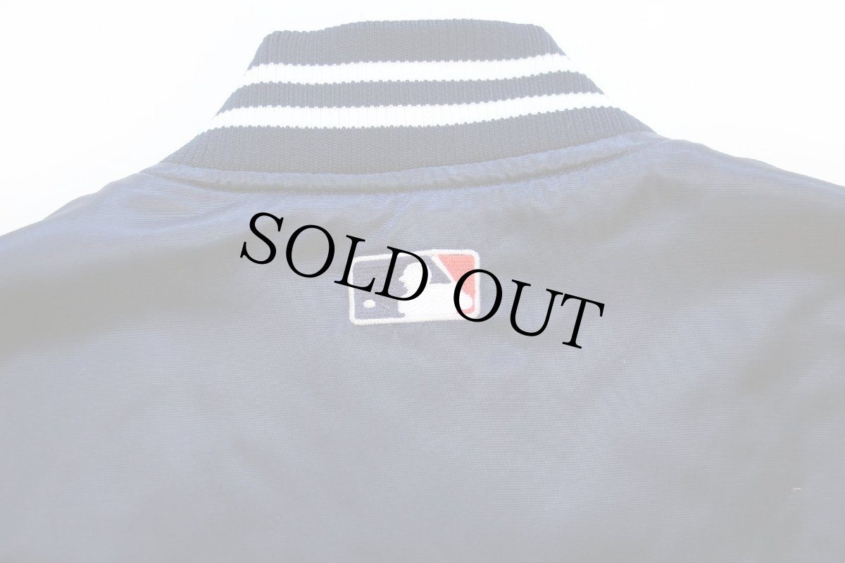 画像4: 90s Majestic MLB New York Yankees ニューヨーク ヤンキース キルティングライナー ナイロンスタジャン 紺 ボーイズS (4)