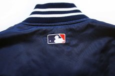 画像4: 90s Majestic MLB New York Yankees ニューヨーク ヤンキース キルティングライナー ナイロンスタジャン 紺 ボーイズS (4)